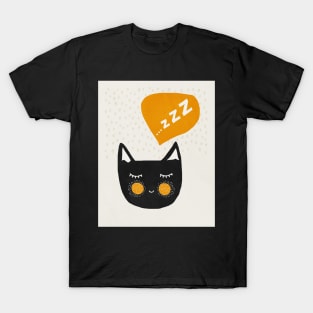 Cat, Abstract, Mid century modern kids wall art, Nursery room T-Shirt